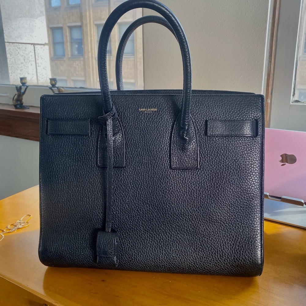 Medium Saint Laurent Sac De Jour Black